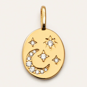 Charm Medallón Noche Baño Oro