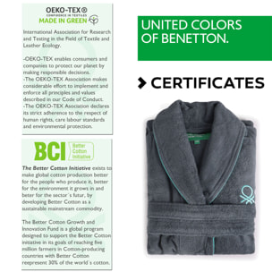 Albornoz l/xl gris oscuro  benetton