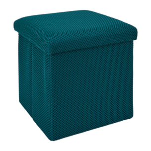 Coffre Pouf Pliable Atome Bleu