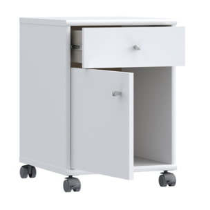 Caisson H. 54 cm avec roulettes et décor blanc - MIA