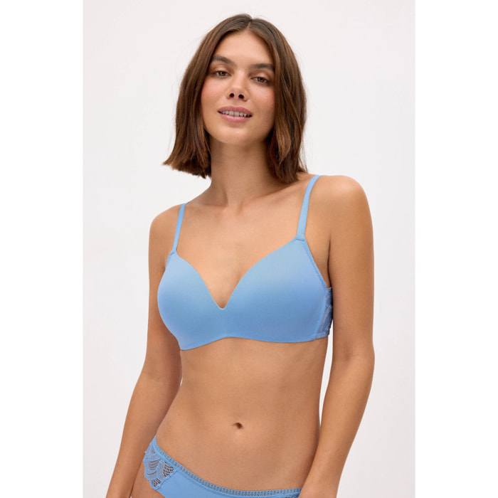 Reggiseno senza ferretto con imbottitura Blu