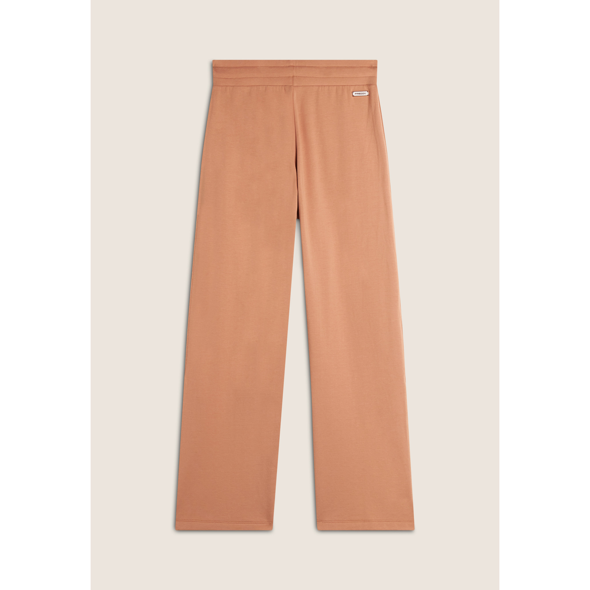 Pantalone lungo in felpa modal con bande a trecce