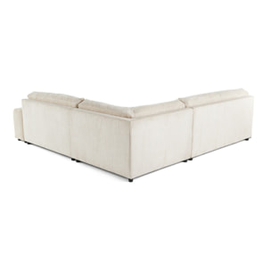 Garance - canapé modulable d'angle gauche - 6 places - en velours côtelé - Beige