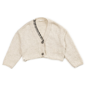 Cardigan in Tricot Misto Lino