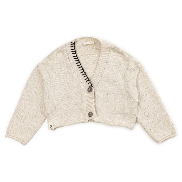 Cardigan in Tricot Misto Lino