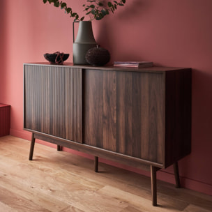 Buffet scandinave décor bois 2 portes 150cm LINEAR
