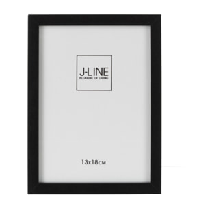 J-Line cadre photo Basic - bois - noir - small - 2 pièces