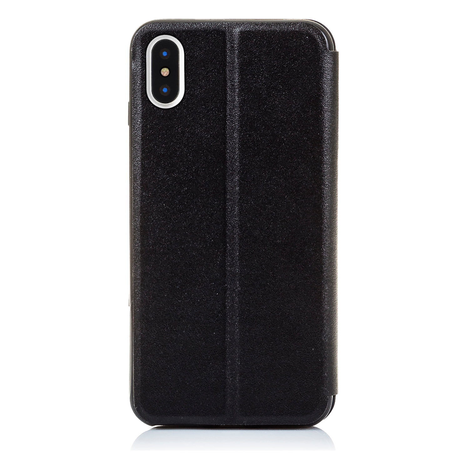 DAM CUSTODIA A LIBRO CON CHIUSURA MAGNETICA A FINESTRA IPHONE X 7x2x14 Cm. Colore nero