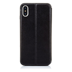 DAM CUSTODIA A LIBRO CON CHIUSURA MAGNETICA A FINESTRA IPHONE X 7x2x14 Cm. Colore nero