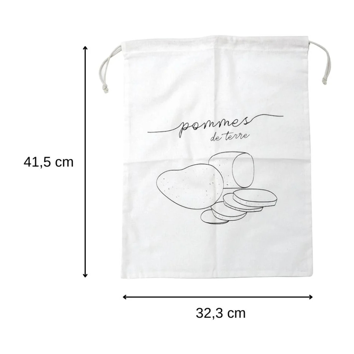 Lot de 2 sacs à légumes réutilisables avec 2 sacs en coton Fackelmann Nature