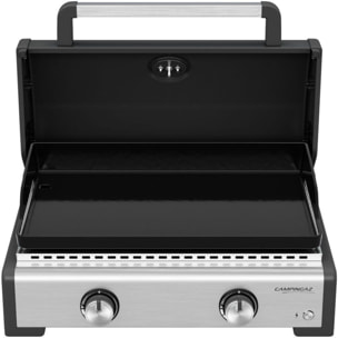 Plancha gaz CAMPINGAZ à poser MASTER 2 COOK - Housse 2210866 avec couvercle de cuisson