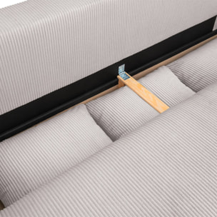 Canapé convertible 3 places velours côtelé avec coffre ALMO