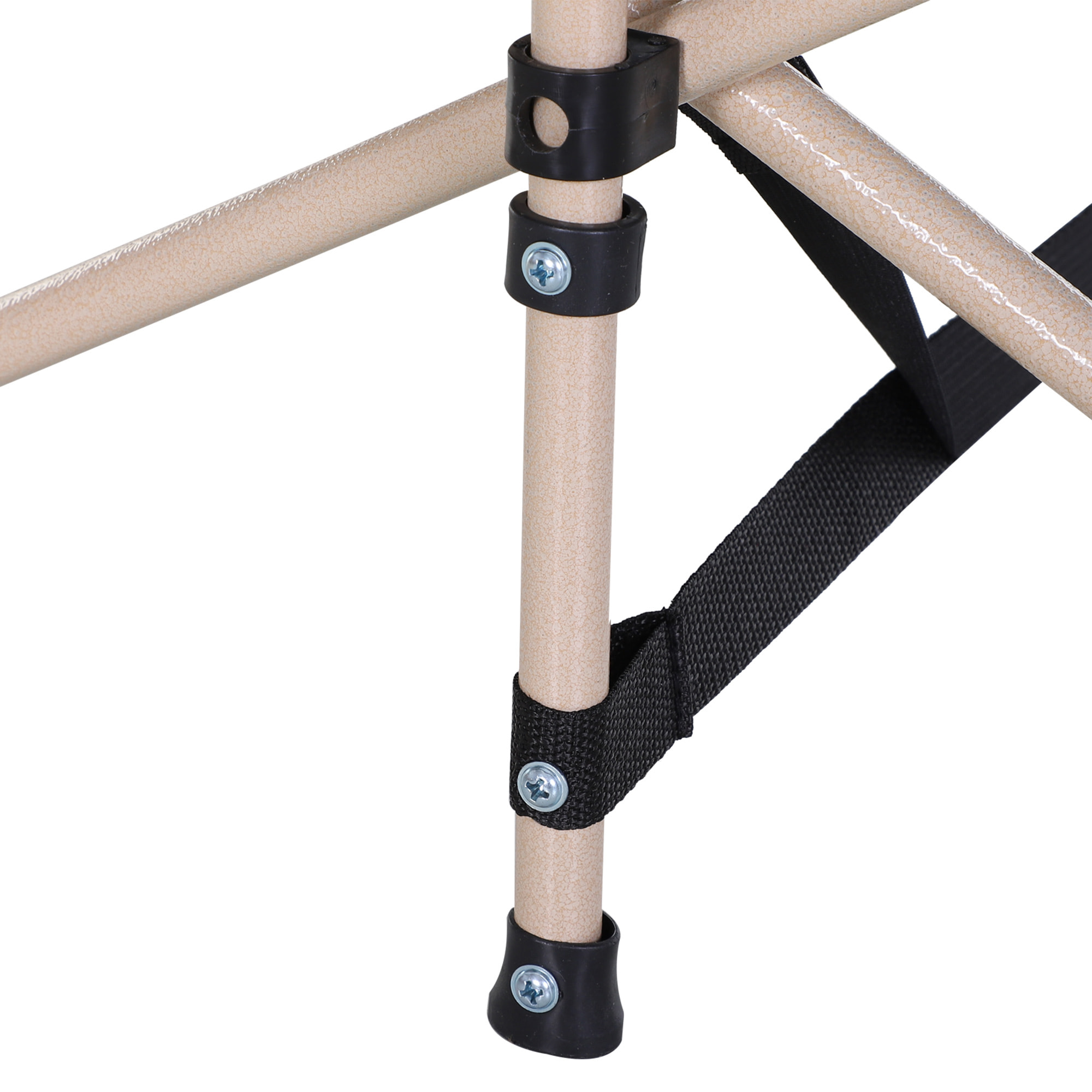 Cama de Camping Plegable Cama de Acampada con 1 Bolsillo Lateral Bolsa de Transporte y Marco de Acero Carga 150 kg para Playa Senderismo 190x68x52 cm Negro