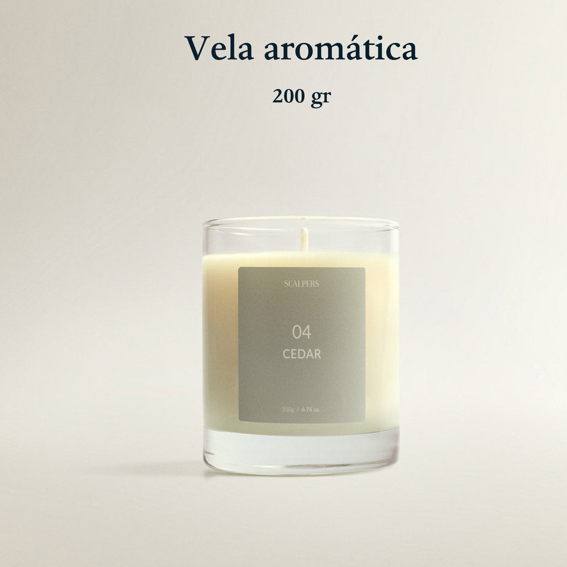 Vela aromática 200gr aroma cedro scalpers