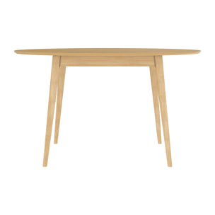 Table ovale 4 personnes en bois clair 130 cm - Eddy