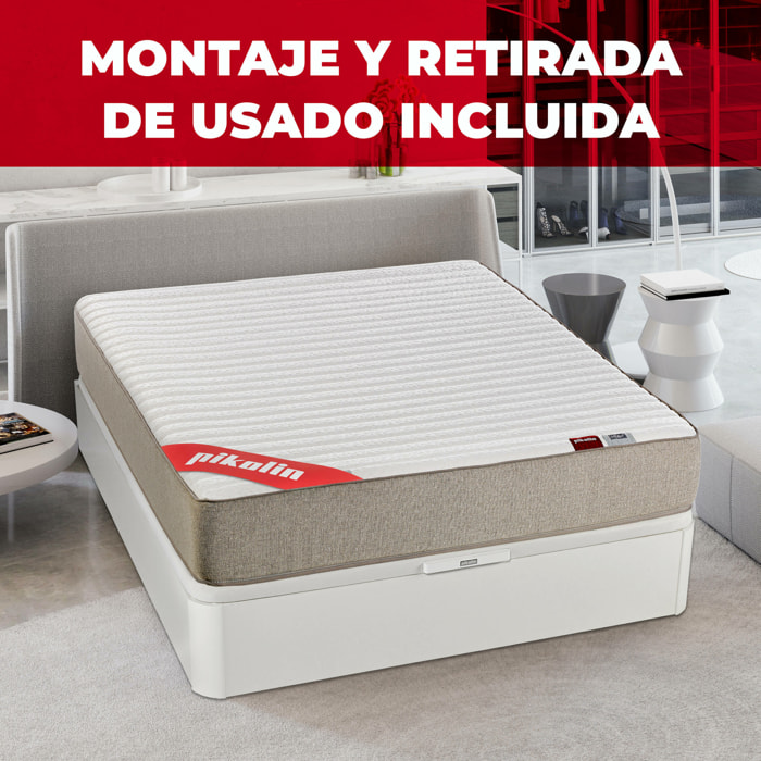Colchón Viscoelástico + Canapé Abatible | ENVIO, ENTREGA Y RETIRADA INCLUIDO | Leah