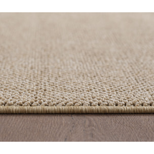 MORELIA - Tapis rond moderne aspect laine bouclée Beige