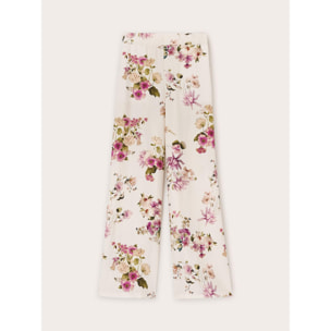 Motivi - Pantalón palazzo fluido con estampado floral - Rosa