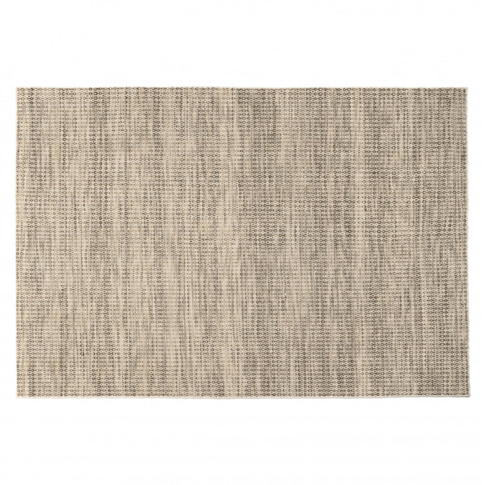 QUENTIN - Tapis rect. 160x230cm en laine tissée couleur blanc et kaki