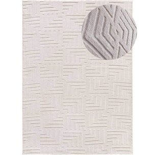 Alfombra lavable con relieve en color blanco Estilo, varias medidas disponibles