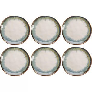 Assiettes Organic 20cm blanches set de 6 Kare Design