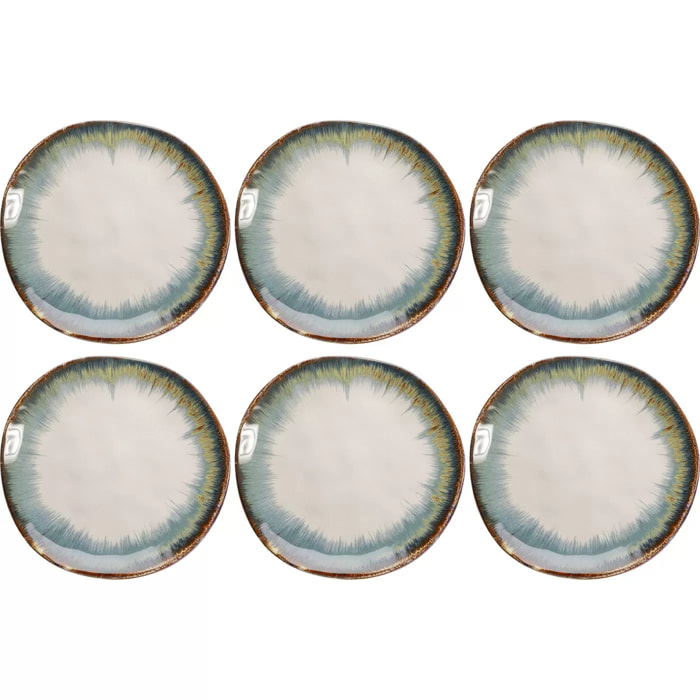 Assiettes Organic 20cm blanches set de 6 Kare Design