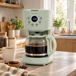 Cafetière electrique 1,5L celadon RETRO