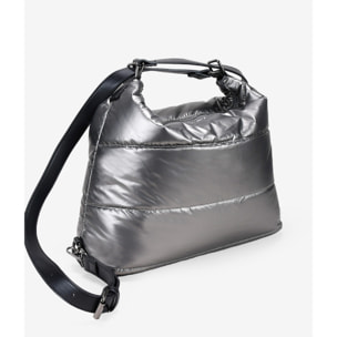 Bolso mochila plomo con acolchado