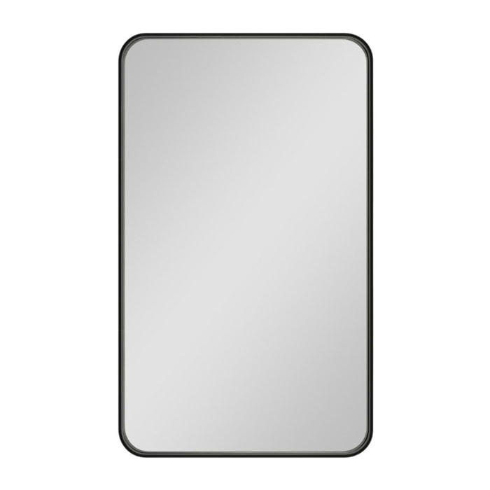 50x70 cm miroir suspendu rectangulaire, cadre en aluminium, noir (SATZOB5070CE)