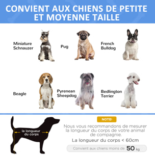 Lit surélevé pour chien appui-tête textilène micro-perforé noir