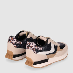 Deportivos de Tejido - Beig - Tacón: 4 cm