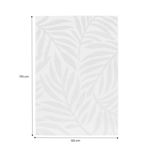 Tapis intérieur/extérieur motif végétal beige polyester recyclé Kate 120x170cm
