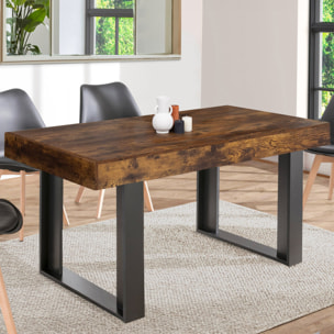 Tables à manger extensibles Brixton - Bois vieilli - Noir