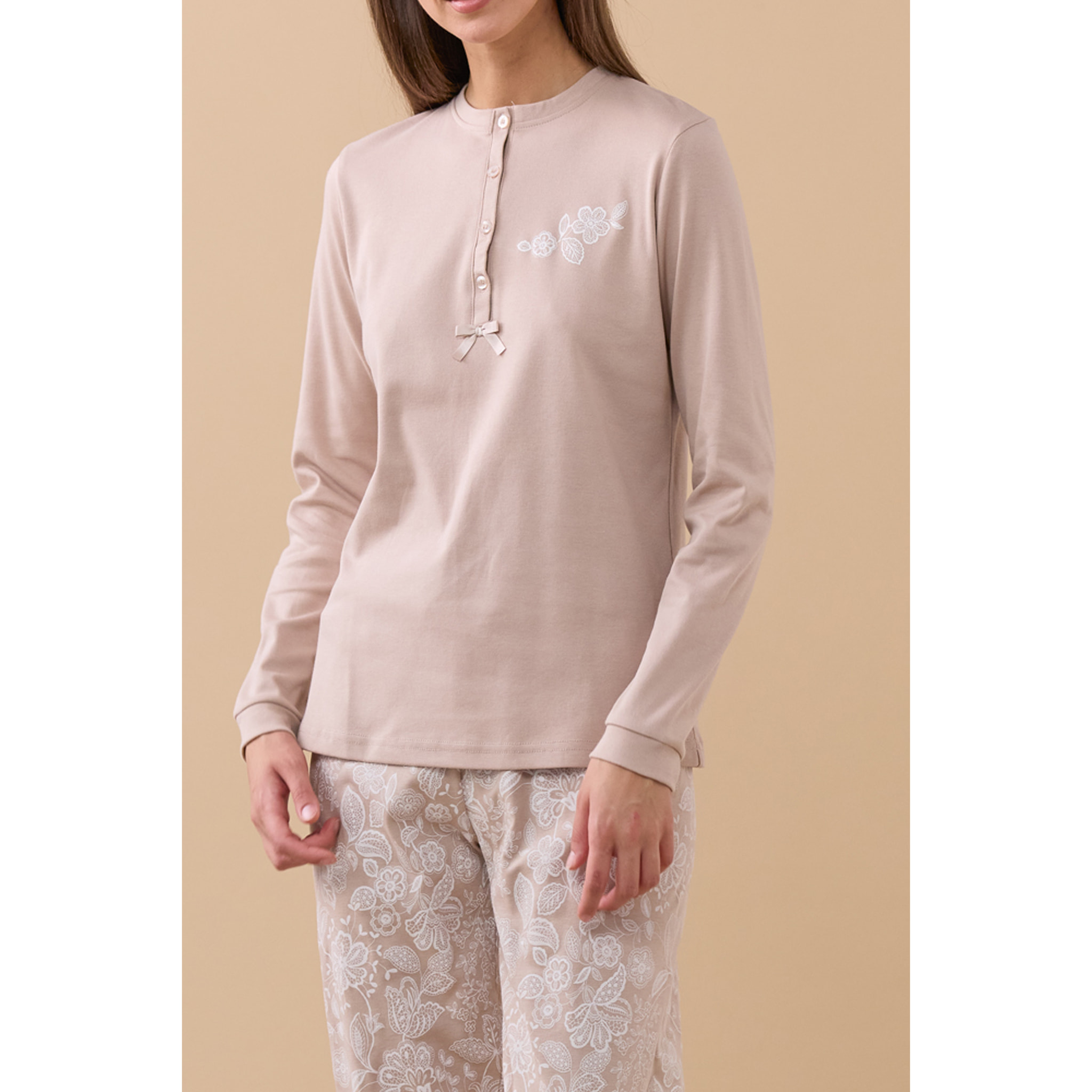 Pigiama donna caldo cotone articolo flory Noidinotte