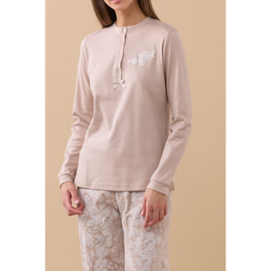 Pigiama donna caldo cotone articolo flory Noidinotte