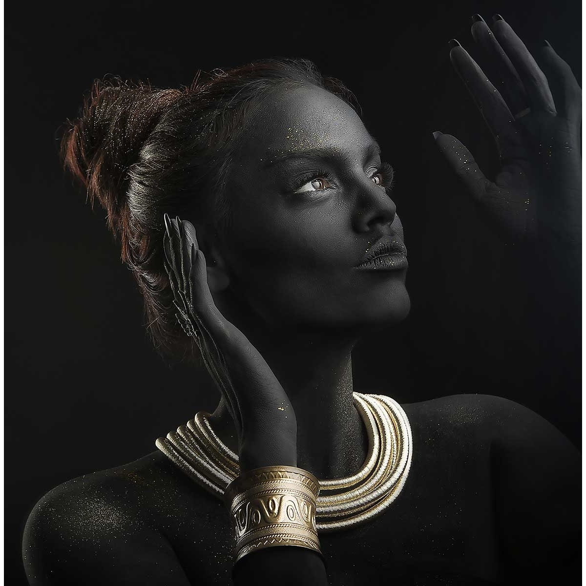 Affiche photo d'art sofia Affiche + cadre en bois - Chêne