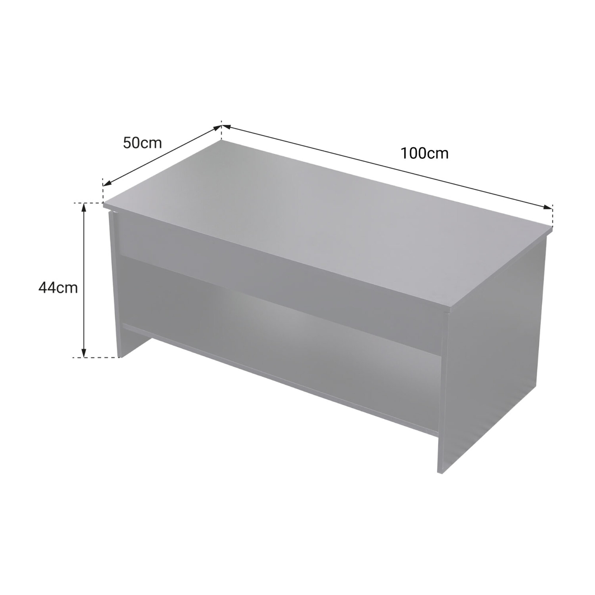 Table basse avec plateau relevable blanche et bois HEDDA
