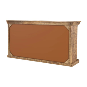 Buffet en bois 3 tiroirs 2 portes coulissantes en métal - Tabuk