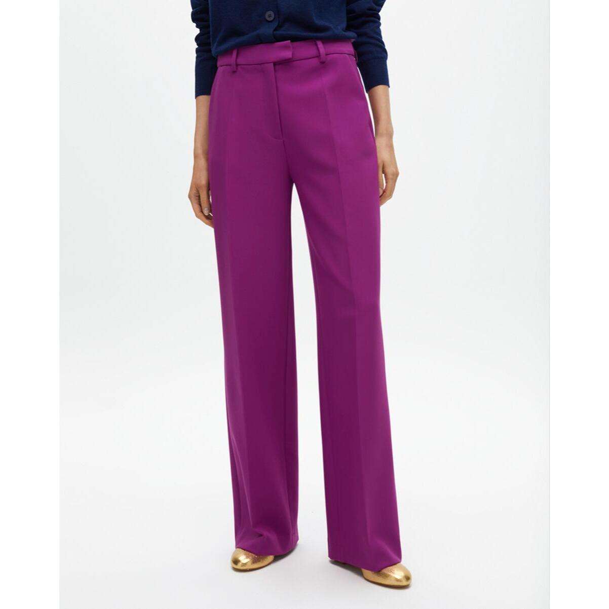 Pantaloni da completo dritti in tessuto confortevole