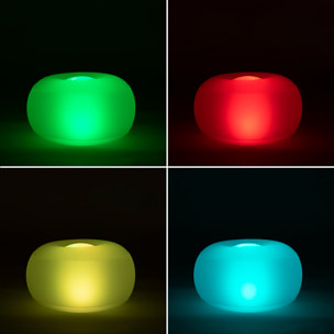 Asiento Hinchable con LED Multicolor y Mando a Distancia Pulight InnovaGoods - Blanco