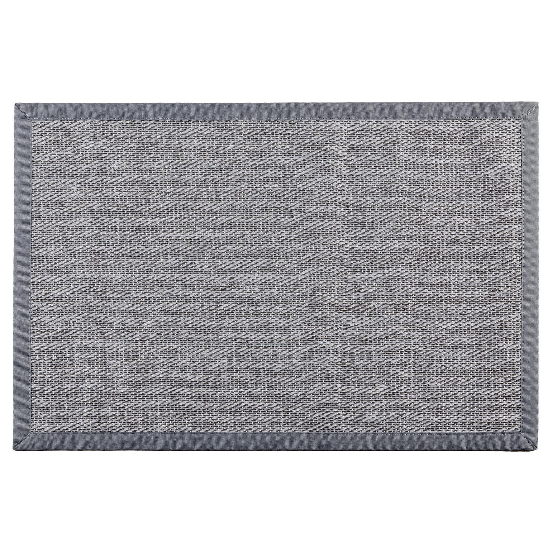 Alfombra de vinilo tejido ELEGANT gris con ribete