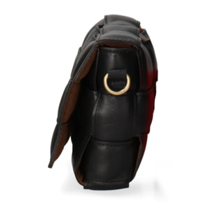 Borsa a tracolla da donna Made in Italy - Modello Artena - 100% pelle - 26.0 x 17.0 x 6.0 cm
