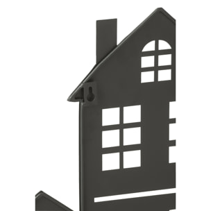 J-Line cache-pot Murale/Maison - métal - noir - large - 47 cm de hauteur