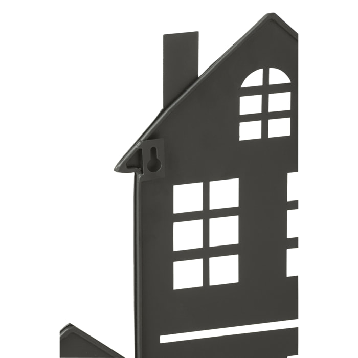 J-Line cache-pot Murale/Maison - métal - noir - large - 47 cm de hauteur