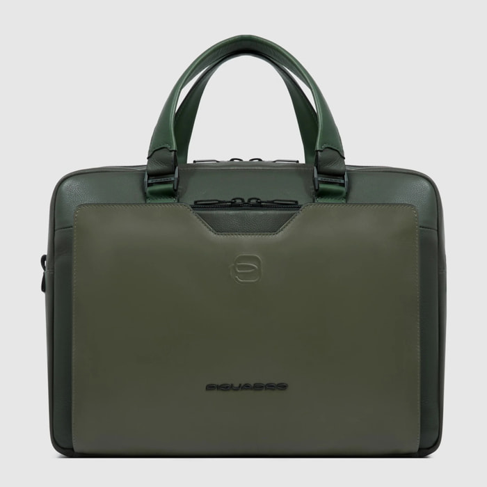 Piquadro Borsa da lavoro in pelle porta pc e porta iPad® con protezioni antiurto e RFID