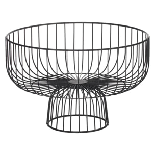 Corbeille en métal sur pied 28 cm Noir