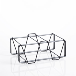 Porte-bouteilles modulable Tomasucci CIN, en acier, noir, 30 × 12 × 12 cm