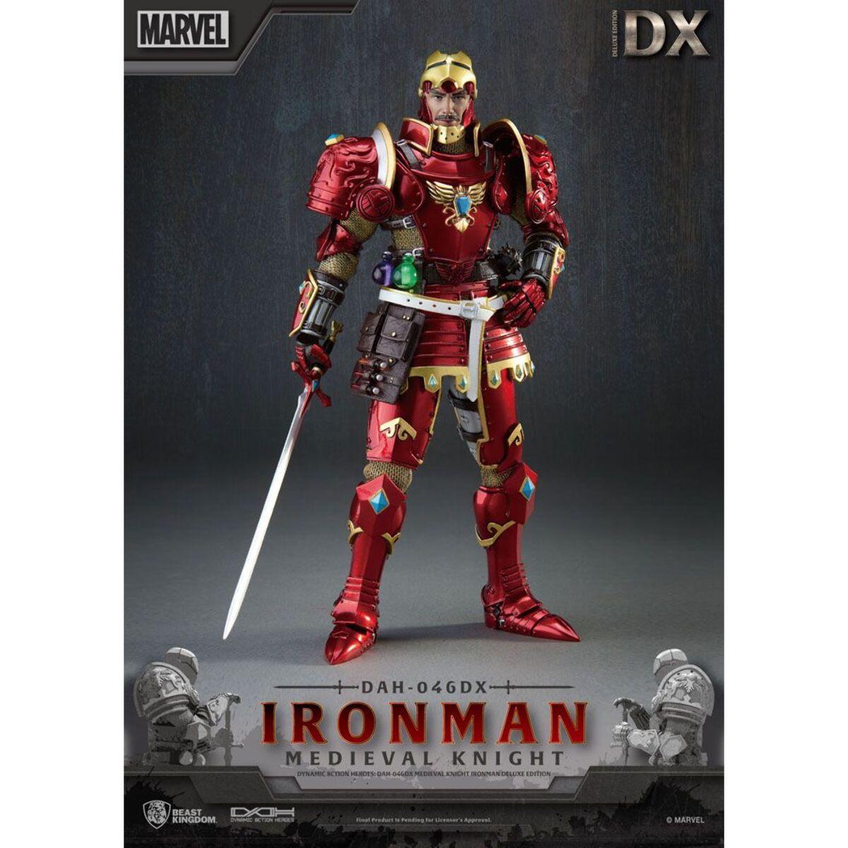 Marvel Figure Deluxe 1/9 Iron Man Cavaliere Medievale 20 Cm Beast Kingdom Toys