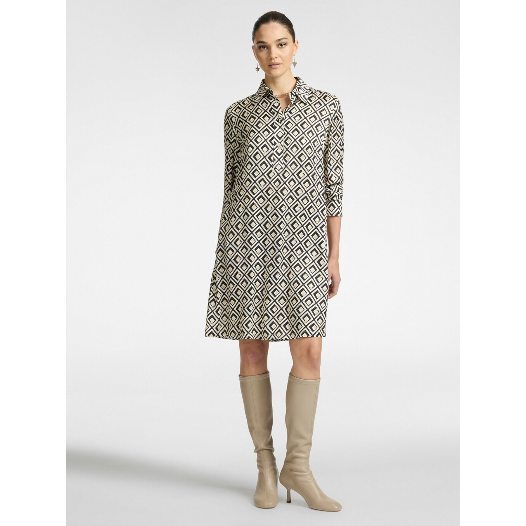 Elena Mirò - Abito stampato - Nero