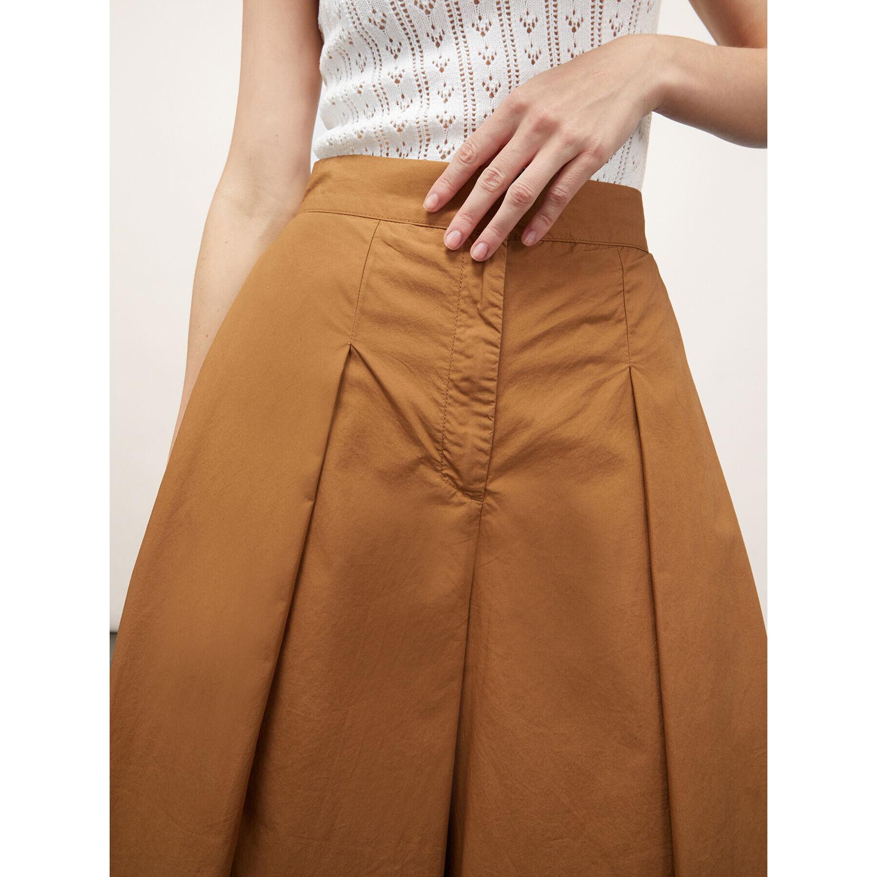 Motivi - Pantaloni ampi cropped - Marrone